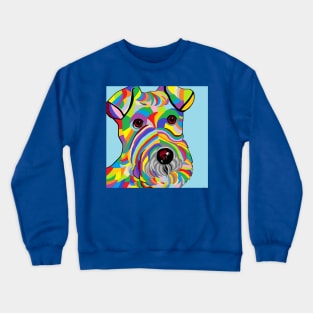 Colorful Wire Hair Fox Terrier Crewneck Sweatshirt